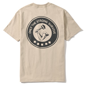 ONLY THE STRONG SURVIVE TEE SAND